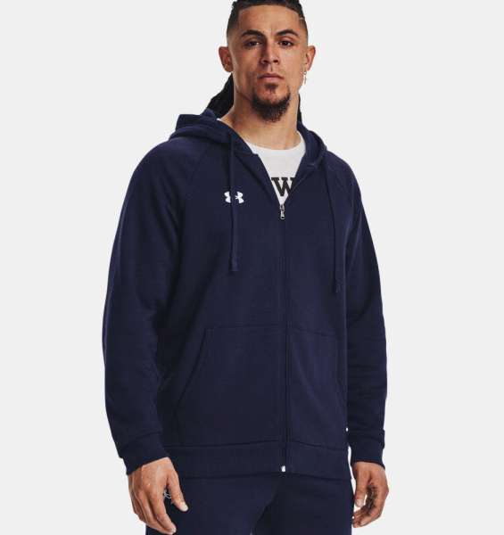 UA Rival Fleece FZ Hoodie-BLU - Bild 1