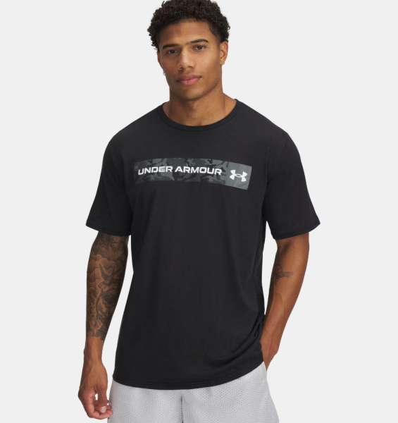 UA CAMO CHEST STRIPE SS-BLK - Bild 1